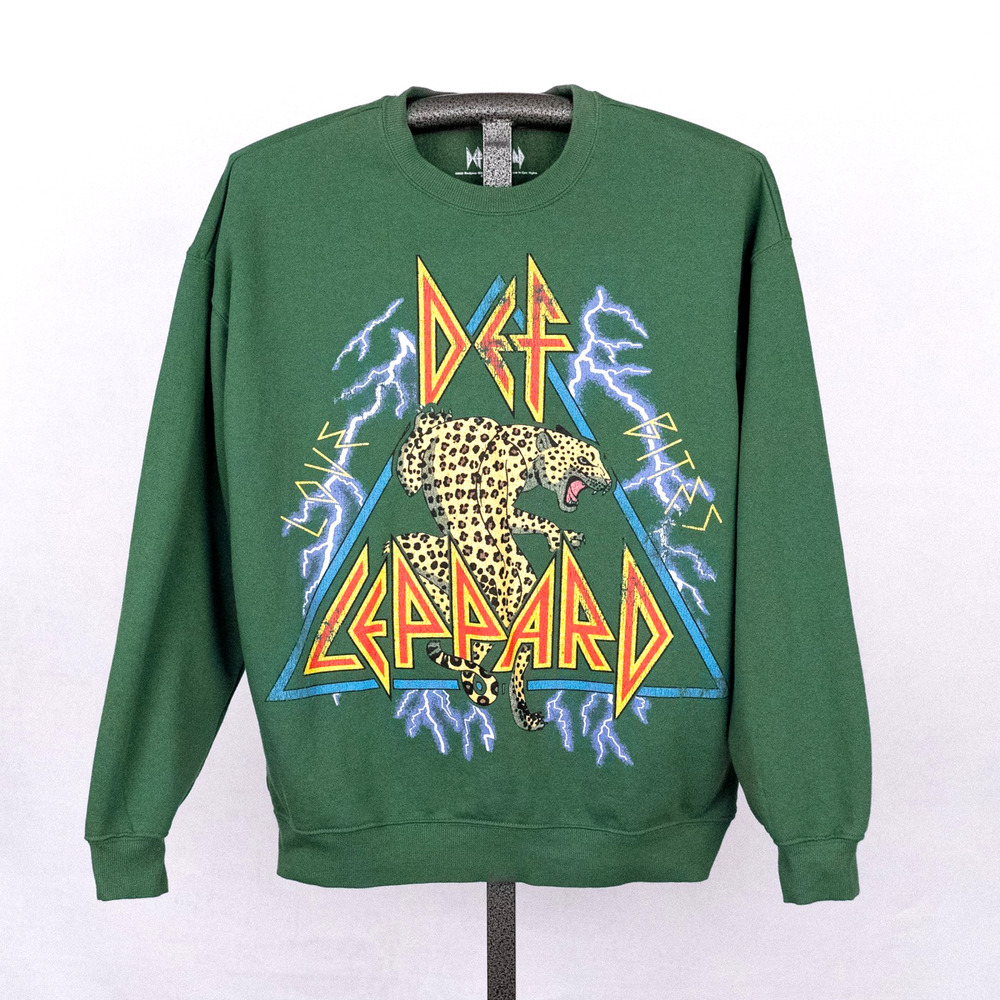 Def Leppard Love Bites Sweatshirt Women's MEDIUM Goodie Two Sleeves 2023 Epic